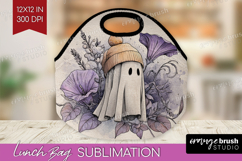 Cute Ghost Lunch Bag - Spooky Halloween Lunch Bug PNG Product Image 1