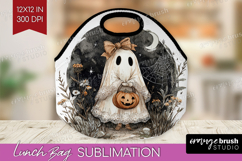 Cute Ghost Lunch Bag - Spooky Halloween Lunch Bug PNG Product Image 1