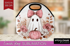 Cute Ghost Lunch Bag - Spooky Halloween Lunch Bug PNG Product Image 1