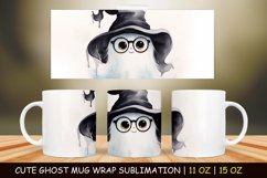 Halloween Cute Ghost Mug Wrap Sublimation, 11 oz &amp; 15 oz Product Image 1
