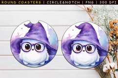 Cute Ghost Car Coasters Sublimation Bundle Product Image 14