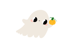 Cute Halloween Ghosts Clipart Set Spooky Horror Product Image 2