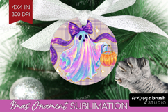 Cute Ghost Ornament PNG - Spooky Halloween PNG Sublimation Product Image 1
