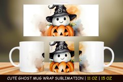 Halloween Cute Ghost Mug Wrap Sublimation Bundle Product Image 11