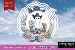 Cute Ghost Wind Spinner Sublimation PNG - Spooky Halloween Product Image 1