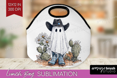 Cute Ghost Lunch Bag - Spooky Halloween Lunch Bug PNG Product Image 1