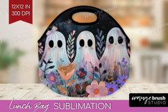 Cute Ghost Lunch Bag - Spooky Halloween Lunch Bug PNG Product Image 1