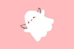 Halloween Clipart Ghost Pumpkin Hand Drawn PNG Product Image 2
