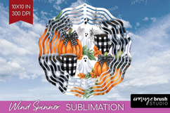 Cute Ghost Wind Spinner Sublimation PNG - Spooky Halloween Product Image 1