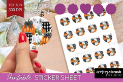 Cute Ghost Round Sticker - Spooky Halloween Printable Sheet Product Image 1