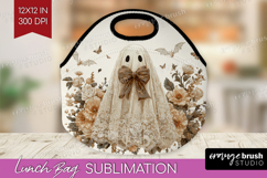 Cute Ghost Lunch Bag - Spooky Halloween Lunch Bug PNG Product Image 1