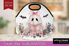 Cute Ghost Lunch Bag - Spooky Halloween Lunch Bug PNG Product Image 1
