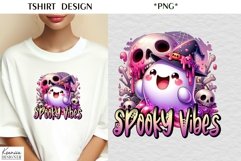 Cartoon Halloween Ghost|Funny Halloween Quotes T Shirt Product Image 1