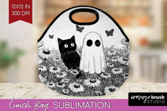 Cute Ghost Lunch Bag - Spooky Halloween Lunch Bug PNG Product Image 1
