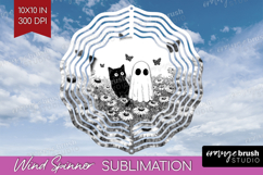 Cute Ghost Wind Spinner Sublimation PNG - Spooky Halloween Product Image 1