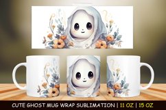 Halloween Cute Ghost Mug Wrap Sublimation Bundle Product Image 7