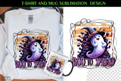 Cute Spooky Ghost |Funny Halloween Quotes T Shirt and Mug Product Image 1