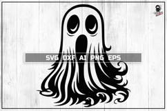 Ghost Trio SVG, Halloween Spooky Cut files PNG DXF Product Image 1