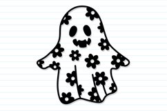 Ghost Svg Bundle, Floral Ghost Svg, Spooky with flowers Svg Product Image 4
