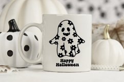 Ghost Svg Bundle, Floral Ghost Svg, Spooky with flowers Svg Product Image 12