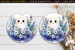 Cute Ghost Car Coasters Sublimation Bundle Product Image 7