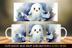 Halloween Cute Ghost Mug Wrap Sublimation Bundle Product Image 3
