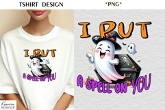 Cartoon Halloween Ghost|Funny Halloween Quotes T Shirt Product Image 1