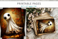 cute ghost pages, junk journal ghosts Product Image 4