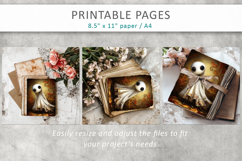 cute ghost pages, junk journal ghosts Product Image 7