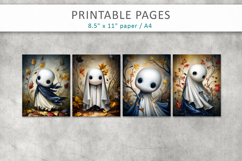 cute ghost pages, printable ghost art Product Image 2