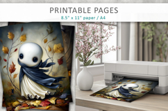 cute ghost pages, printable ghost art Product Image 3