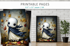 cute ghost pages, printable ghost art Product Image 5