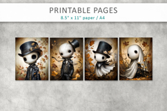 cute ghost pages, Halloween ghost art paper Product Image 2