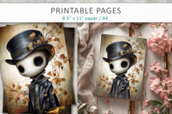 cute ghost pages, Halloween ghost art paper Product Image 7