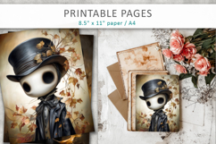 cute ghost pages, Halloween ghost art paper Product Image 1