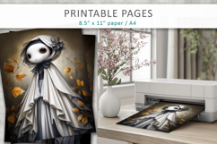 cute ghost illustrations, Halloween papers Product Image 4