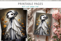 cute ghost illustrations, Halloween papers Product Image 5