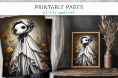 cute ghost illustrations, Halloween papers Product Image 6
