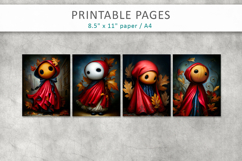 cute ghost illustrations, printable ghost art Product Image 2