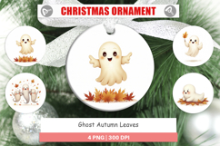 Ornament Watercolor Ghost Autumn Leaves Product Image 1