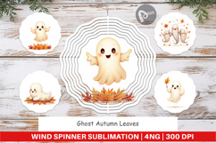 Wind Spinner Watercolor Ghost Autumn Leaves Product Image 1