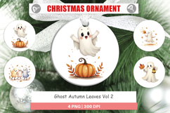 Ornament Watercolor Ghost Autumn Leaves Product Image 1