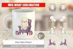 Mug Wrap Ghost Baby Shower Product Image 1