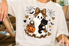 Ghost Black Cat Sublimation PNG Product Image 2