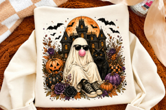 Ghost Blowing Bubble Gum PNG, Girly Halloween Ghost Design Product Image 3