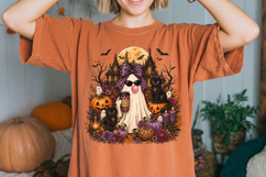 Ghost Blowing Bubble Gum PNG, Girly Halloween Ghost PNG Product Image 2