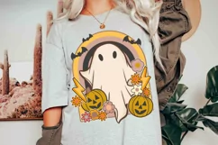 Retro Halloween PNG, Cute Ghost Halloween Sublimation Product Image 3