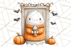Ghost Café Mini World PNG, Cute Halloween Coffee Ghosts Product Image 2