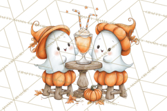 Ghost Café Mini World PNG, Cute Halloween Coffee Ghosts Product Image 2