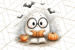 Ghost Café Mini World PNG, Cute Halloween Coffee Ghosts Product Image 4